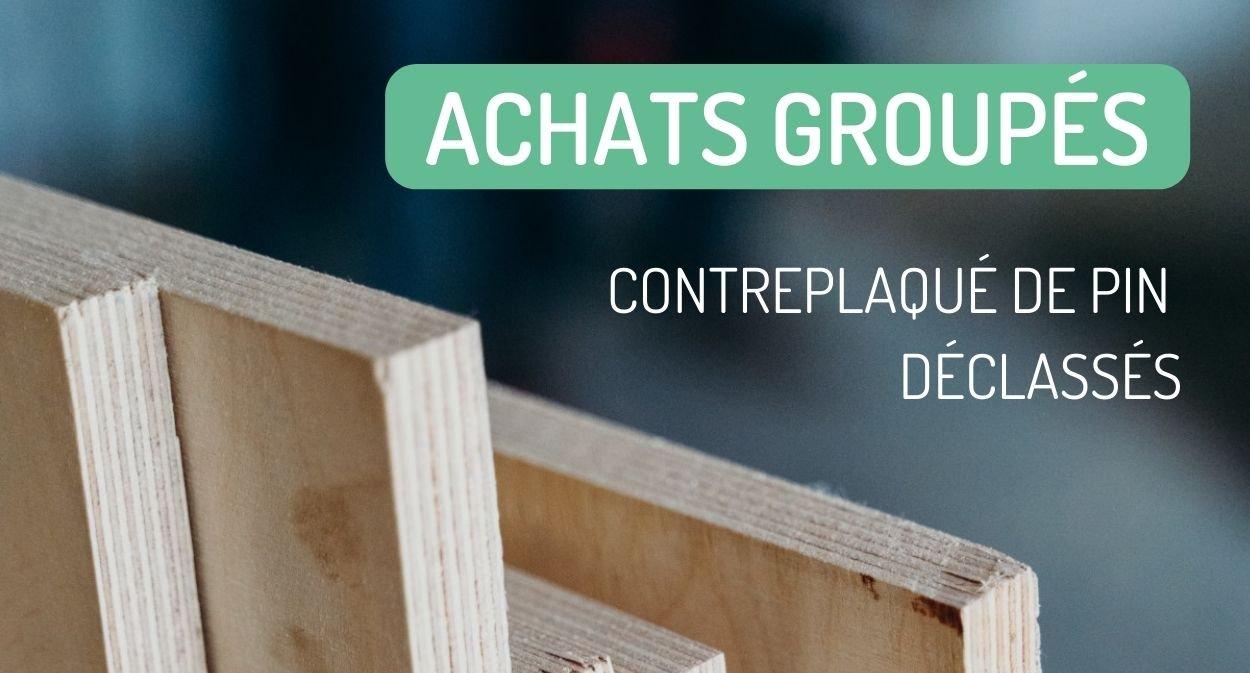 Achats groupés : panneaux contreplaqué en pin déclassés